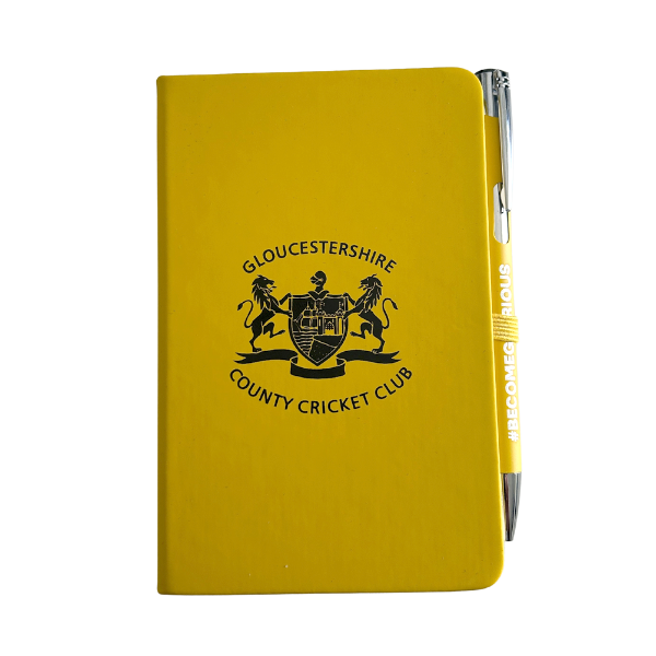 Yellow Gloucestershire Notepad and Pen