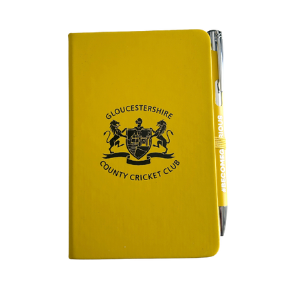 Yellow Gloucestershire Notepad and Pen