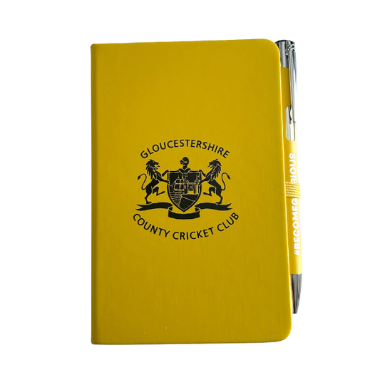 Yellow Gloucestershire Notepad and Pen